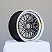4 PCS ROTA KENSEI WHEEL 15X7 PCD:4X100 OFFSET:25 HB:57.1 HYPERBLACK WITH POLISH LIP FIT FOR E30 2002
