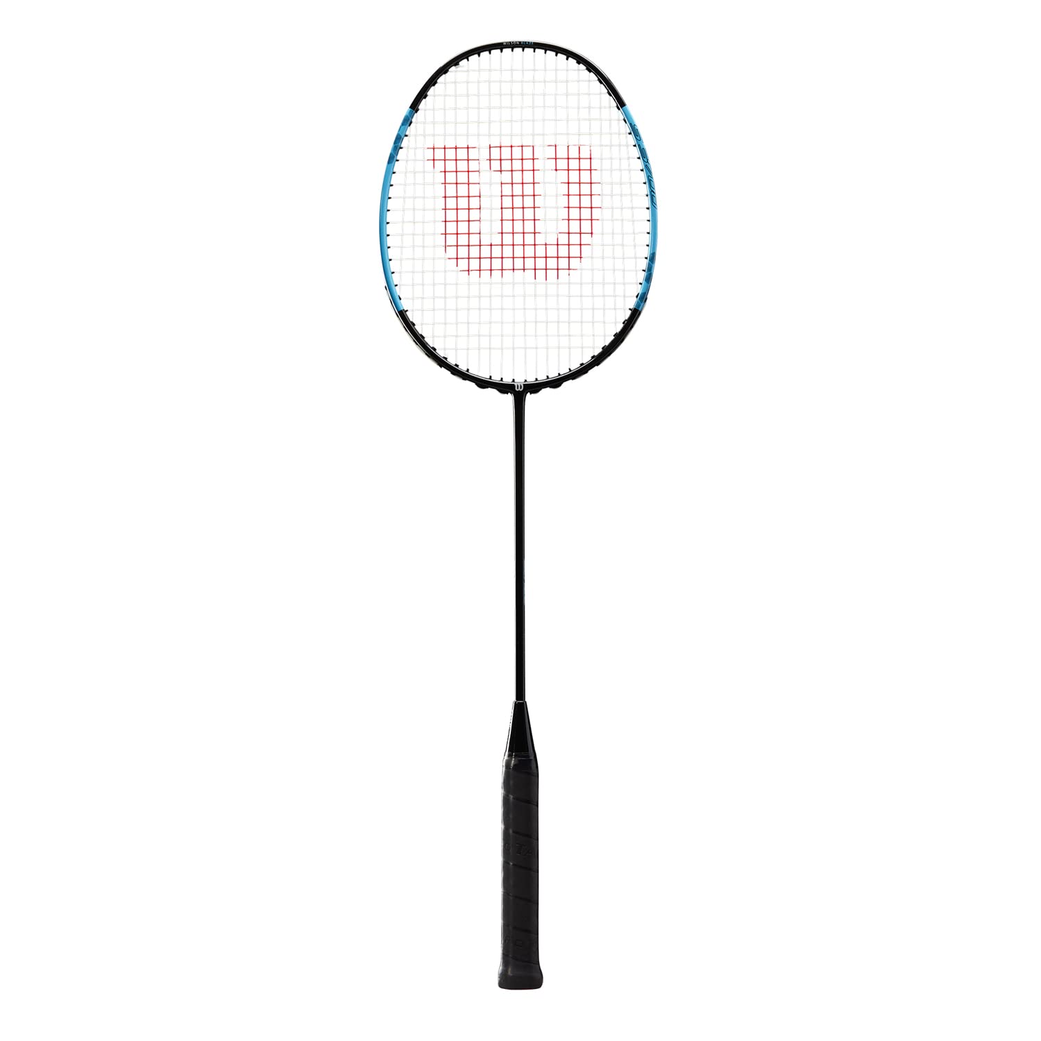 Wilson Recon 370 rakieta do badmintona, siła chwytu 6, ciężka równowaga, włókno węglowe, czarny/czerwony/złoty