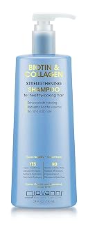 GIOVANNI Biotin & Collagen Shampoo - Strengthening Shampoo, Vegan, Cruelty-Free, Infused with Natural Botanical Ingredients, Salon-Quality, Color-Safe, For Healthy-Looking Hair - 24 Oz