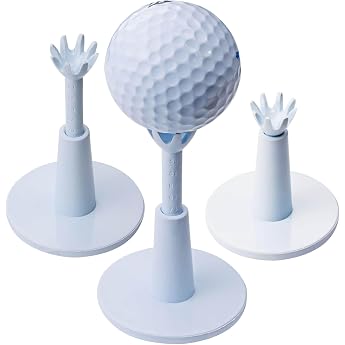 Set of 3 Adjustable Golf Tees Rubber Golf Tees for Mats - Driving Range & Golf Simulator Winter Tees Golf Plastic & Rubber Mixed Material - Golf Training Aids & Golf Gifts for Men