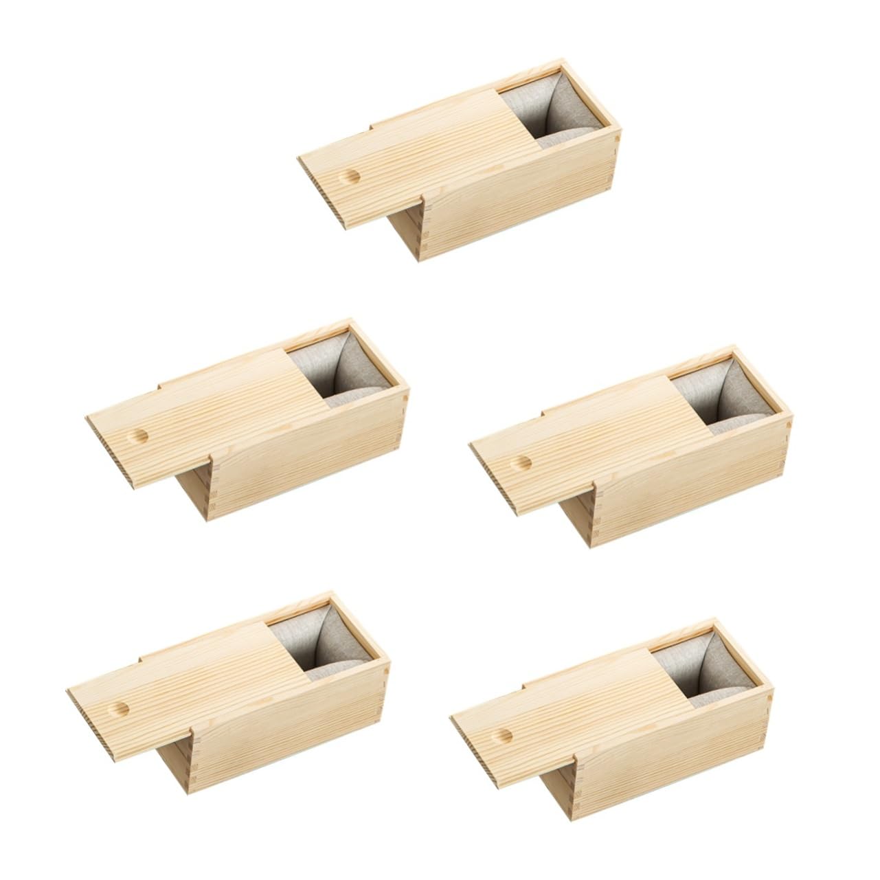 BESPORTBLE Scatola Da 5 Pezzi Scatola portaoggetti in pino Archiviazione con coperchio scatole decorative piccolo a forma di scatole di immagazzinaggio decorative scatole portafoto di legno