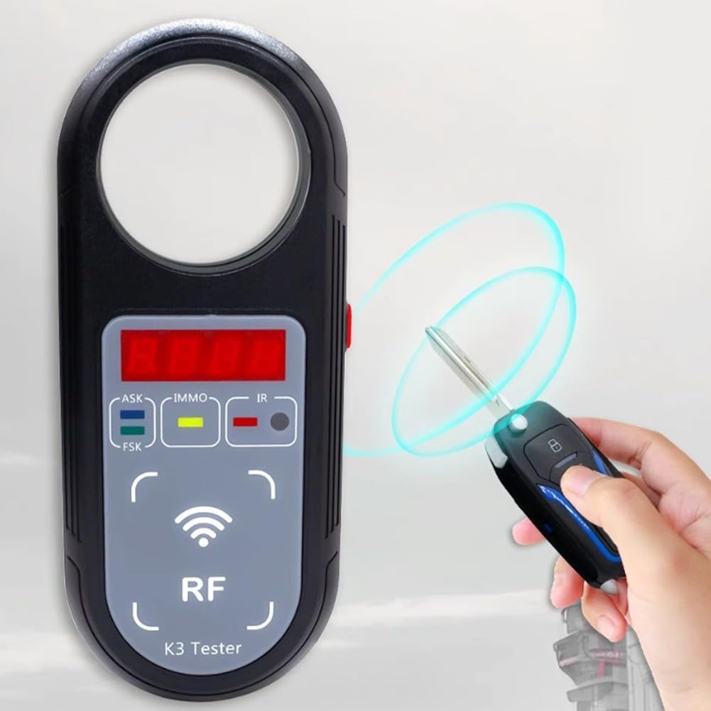 K3 Scanner de fréquence automobile, appareil de test de clé à distance, avec écran LCD, outil de détection de signal infrarouge, gamme 100-999 MHz, pour détection de poignée de porte