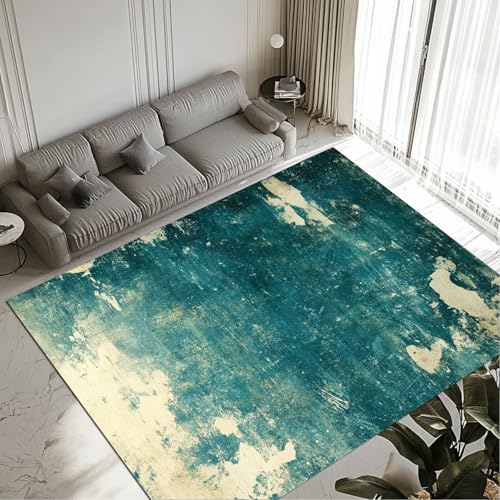 Tapis de salon lavable et imperméable 120x170cm antidérapant Sage