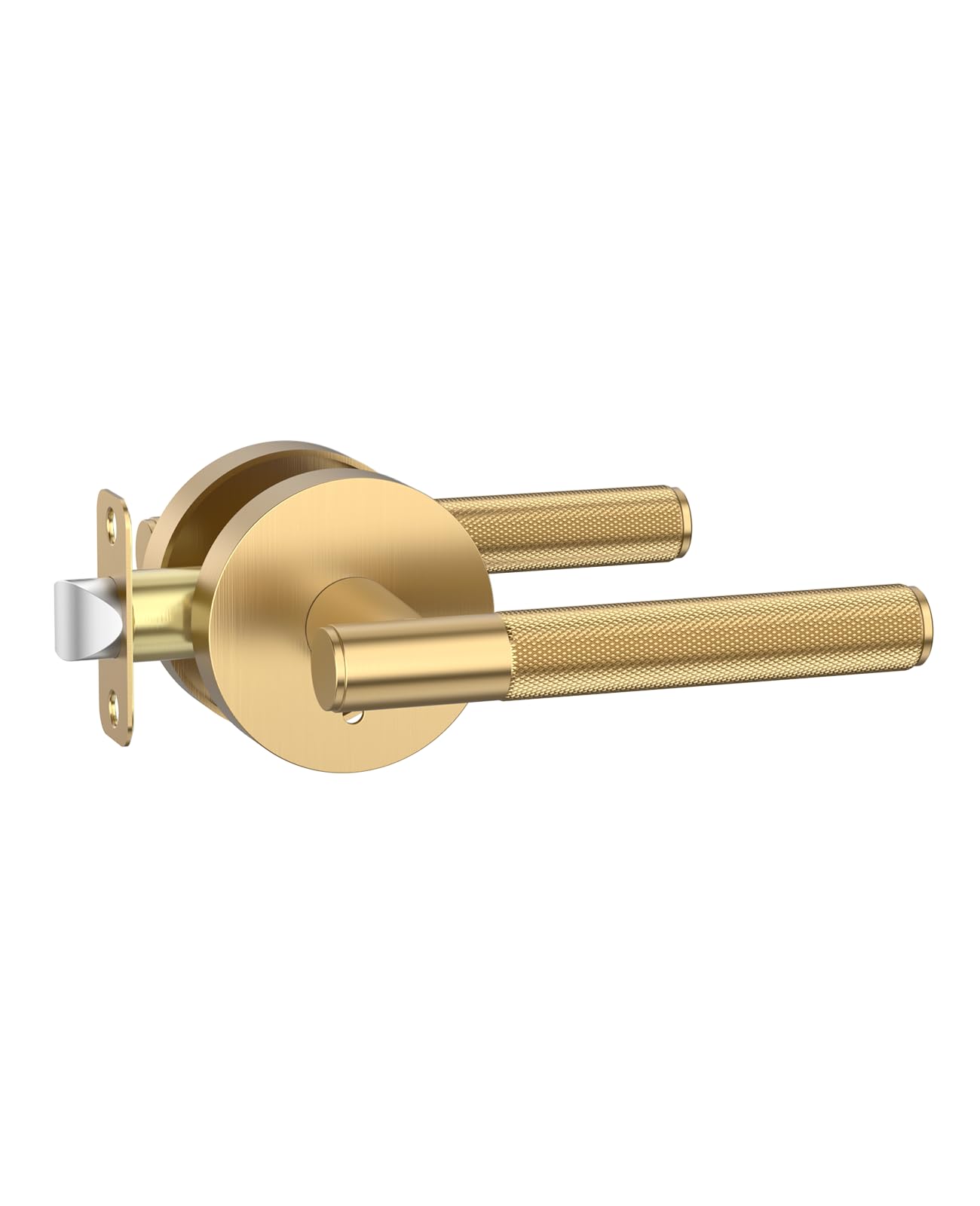 Photo 1 of Asidrama 1 Pack Champagne Bronze Privacy Door Handles, Door Lever with Door Knobs Indoor for Bedroom or Bathroom, Heavy Duty Door Handles Interior with Locks for Left Right Sided Doors