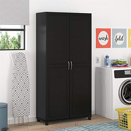Systembuild Kendall 36" Utility Storage Cabinet - Black #TOP6