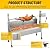 ZHAIUPON 176LBS Rotisserie Grill with Hooded Cover, 25W Motor BBQ Lamb Pig Grill Roaster Rotisserie, 47" Stainless Steel Charcoal Grills for Camping Outdoor Barbecue
