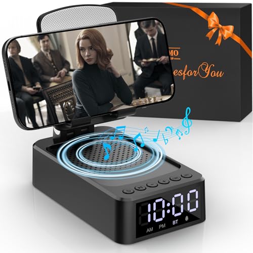 Birthday Gifts for Men, Cell Phone Stand for Desk with Wireless Bluetooth Speaker, Christmas Stocking Stuffers for Men Teens, Mens Gifts for Dad or for Him Christmas, Anniversary