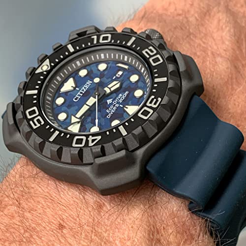 Citizen Polyurethane Promaster Diver Blue Dial Super Titanium Men's Analog Watch Bn0227-09L - Image 2