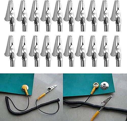 Miniatura 7 de Gtiwung 60pcs Crocodile Clip, Pinzas De Clip De Cocodrilo, Clip Alligator Pinzas De Prueba De Metal Prueba Por Electricista Trabajo, Clip De Metal Batería