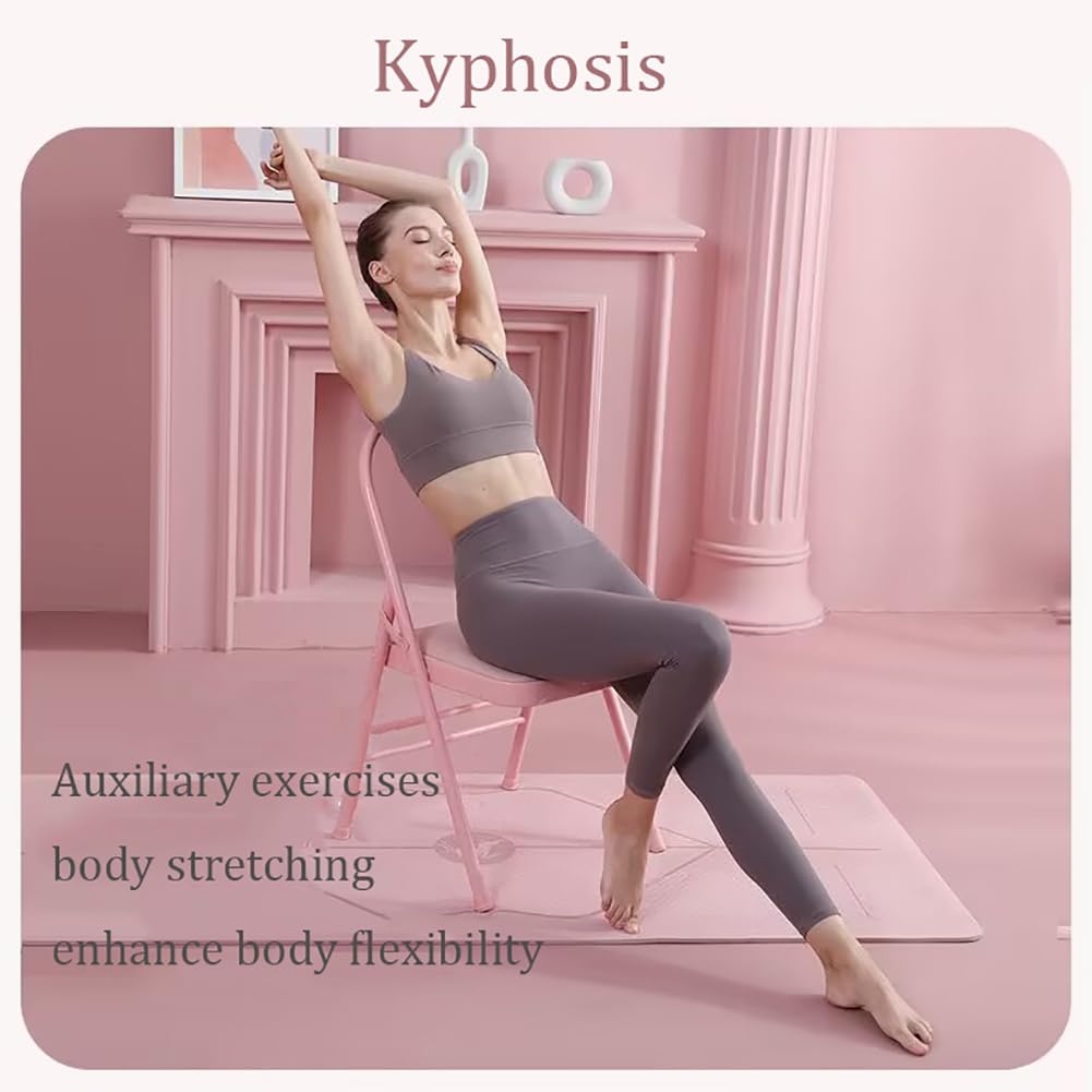 Chaise De Yoga Pilates, Chaise Auxiliaire Iyengar Sans Dossier Antidérapante, Stable Et Durable Avec Couvre-Pieds Antidérapants, Purple - Routine