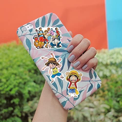 100pcs One Piece Anime Stickers Wopin-Waterproof Anime Stickers for Kids Teens Adults Vinyl Laptop Stickers for Water Bottles Luggage Skateboard Decals Graffiti Patches