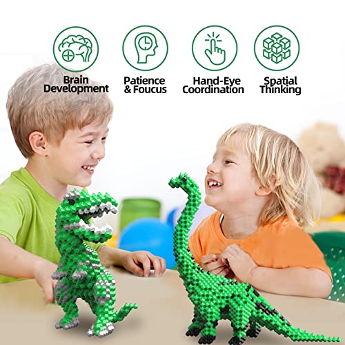 Kadele Fun Dinosaur Building Set 421Pcs, Green T-Rex Creative Educational Toys Boys Girls 8+, Animal Figures Building Kit Model Jurassic Dino Blocks Toy Dispaly Gifts For Kids & Adults #TOP1