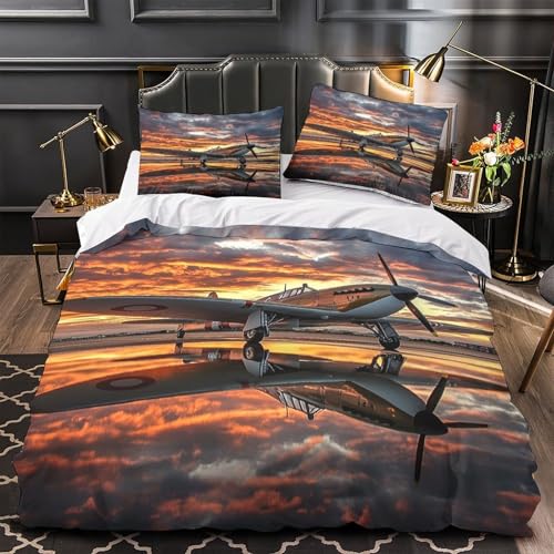 Housse de couette imprimé 3D super douce lit double 200x200cm microfibre résistante - 2
