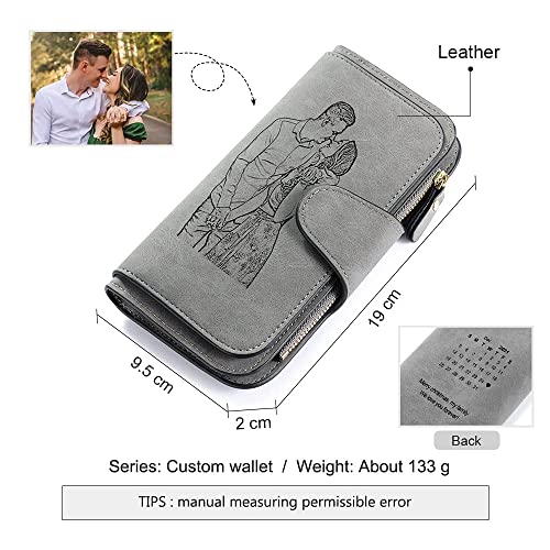 Personalized Wallets for Women, Custom Photo Wallet for Women Travel Wallet for Mom Wife Girls Grandma Mothers Day Gift, Custom Women Wallets for Birthday Anniversary Valentine's Day Graduation Gift (Style 7)2