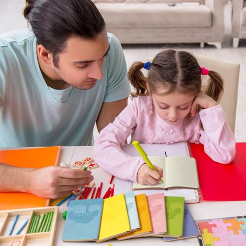 24 Pcs PU Leather Journals Notebook Bulk Colorful Tree Life Lined Journal Notebook Soft PU Leather Cover Ruled Writing Notebook for Writing Office School Home Business 128 Pages, A6 (Fresh Color) - Image 6