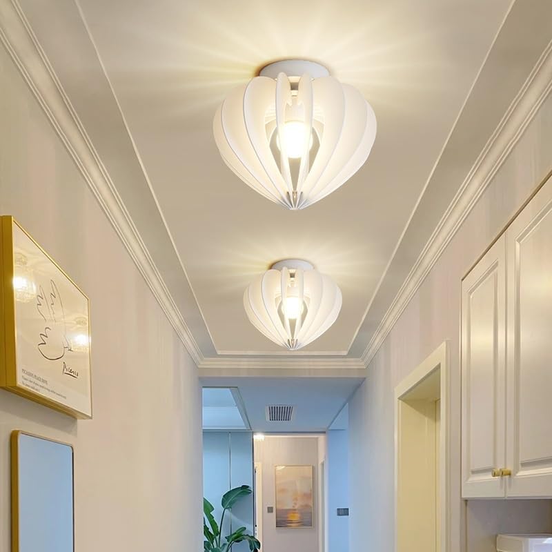 Plafonnier fleur blanc en fer chic et acrylique moderne de luxe G9