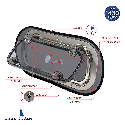 Waterline Design Bug Screen for Boat portlights/Windows Mosquito net in Universal Size - Image 3