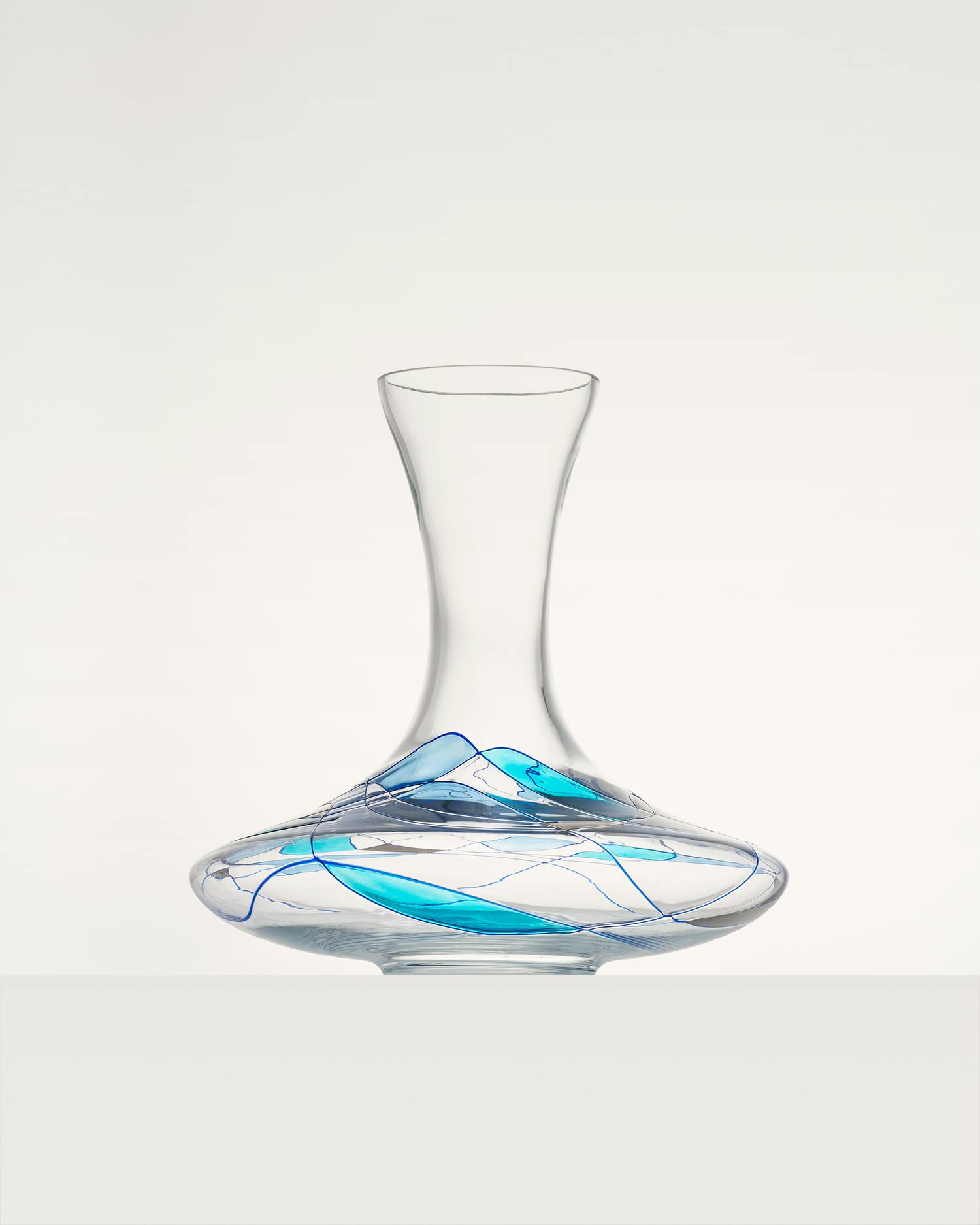 ANTONI BARCELONA LIMITED EDITION Wine Decanter Sagrada Blue and Silver Colorful Hand Painted & Stunning Mouth Blown Unique Gorgeous Gifts Birthday Anniversary th Couples Engagement Women Men 50 Oz