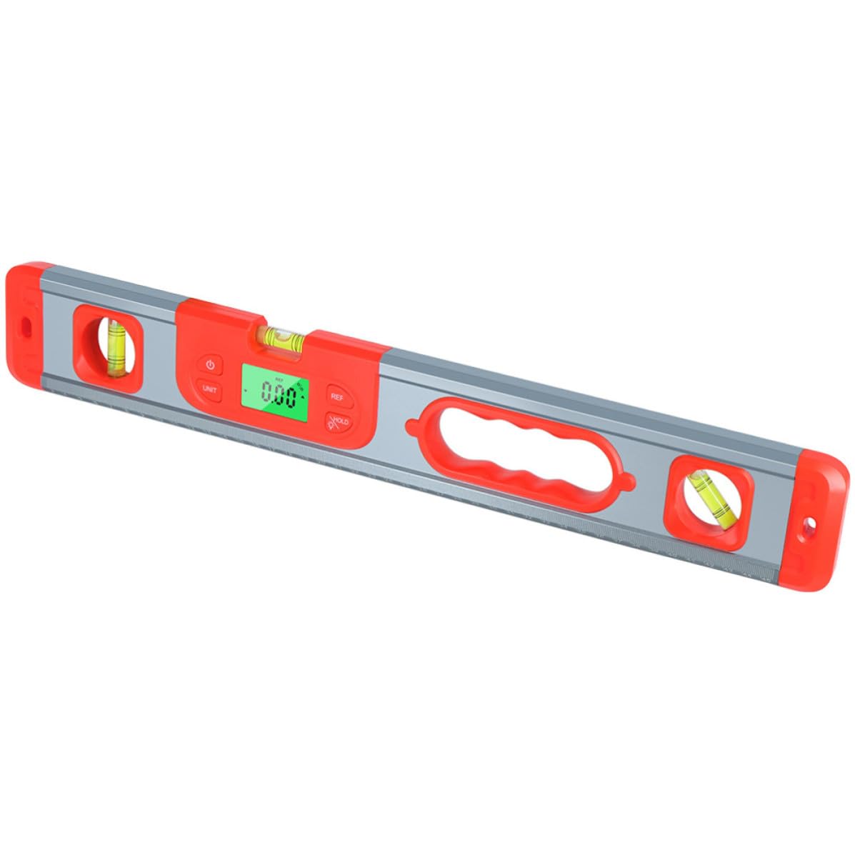 Inclinometro Digitale Rosso Ampio Intervallo di Misura, Materiale Abs e Lega di Alluminio, Strumento di Misura per Installazione Attrezzature e Decorazione Casa