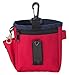 Company of Animals Treat Bag, Red, Zipped Pockets & Drawstring, Clips on Belt, Waistband or Pocket, Waterproof Treats Pouch, Ideal for Dog Walking & Puppy Training