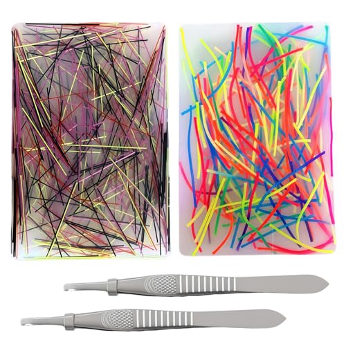 Picky Pad Fidget Toys 2 PCS Silicone Skin Picking Sensory Toy with Tweezers Portable Picking Fidget Toy for Focus and Stress Relief