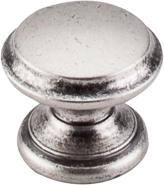 Top Knobs M1232 Dakota Collection 1-3/8" Flat Top Knob, Pewter Antique