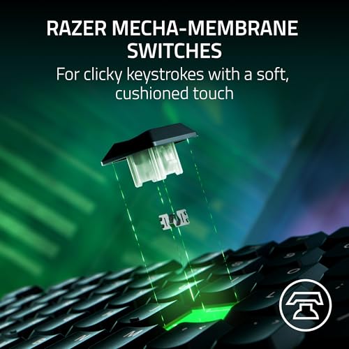 Razer Ornata V3 TKL Gaming Keyboard: Low Profile Keys - Mecha Membrane Switches - UV Coated Keycaps - Backlit Media Keys - 8 Zone RGB Lighting - Spill Resistant - Magnetic Wrist Wrest Snap Tap - Image 4