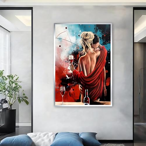 Tableau sur toile couple romantique, le cadeau vintage idéal pour la maison - 3