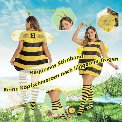 cuteDIY Kostüm Biene Damen Fasching Frauen Große Größen Fasnachtskostüm Xl XXXl Karnevalkostüm XXl