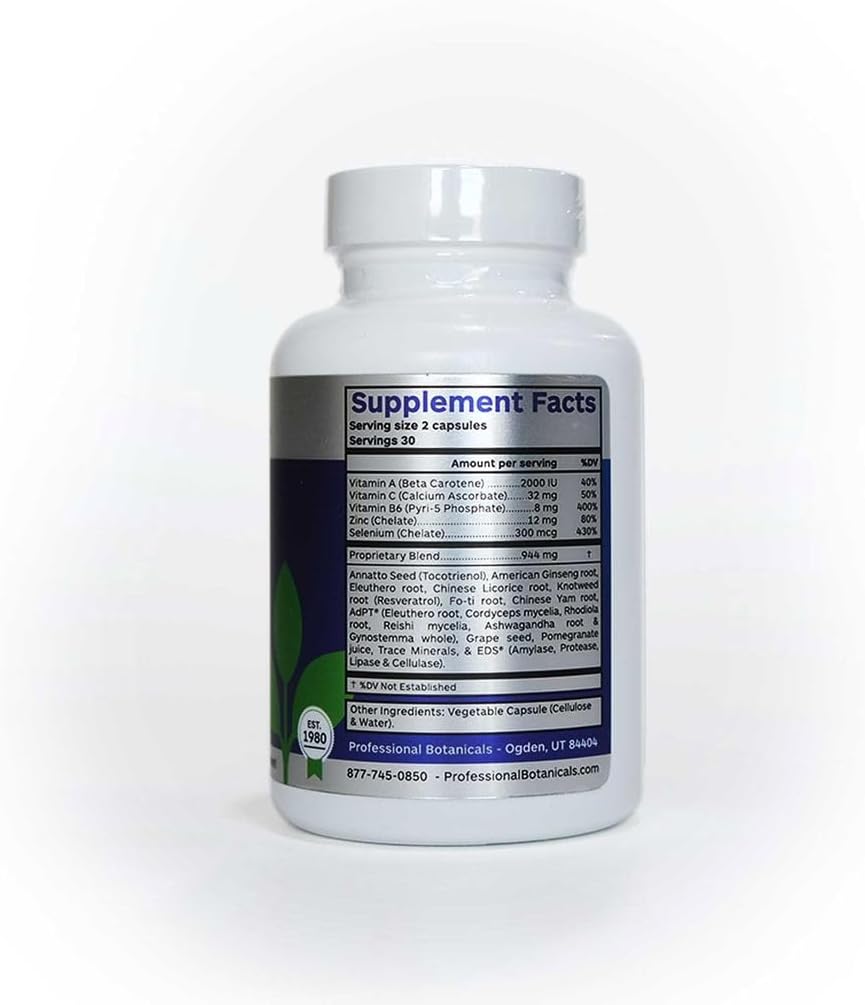 Professional Botanicasl Age Rejuv - Antioxidant Support Supplement with Vitamin A, C, B6, Zinc, Selenium, Herbal Blend for Healthy Skin & Cellular Health - 60 Vegetarian Capsules - Image 3