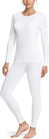TSLA Women's Thermal Underwear Set, Soft Fleece Lined Long Johns, Winter Warm Base Layer Top & Bottom
