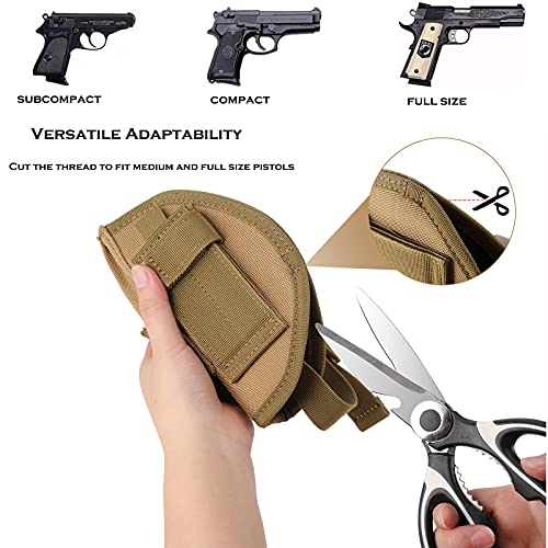 Frtkk Tactical Belt Holster With Mag Pouch Universal Outside The Waistband Holster For Left Or Right Hand Draw Fits Subcompact To Medium Handguns #TOP1