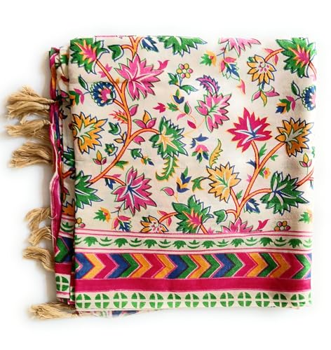 KGM Accessories Paréo à imprimé floral moghol pour la plage,