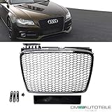 audi a4 b7 kühlergrill waben Farbe: schwarz hochglanz DM Autoteile Wabendesign Kühlergrill Wabengrill Glanz passend für A4 B7 04-08 nicht RS4