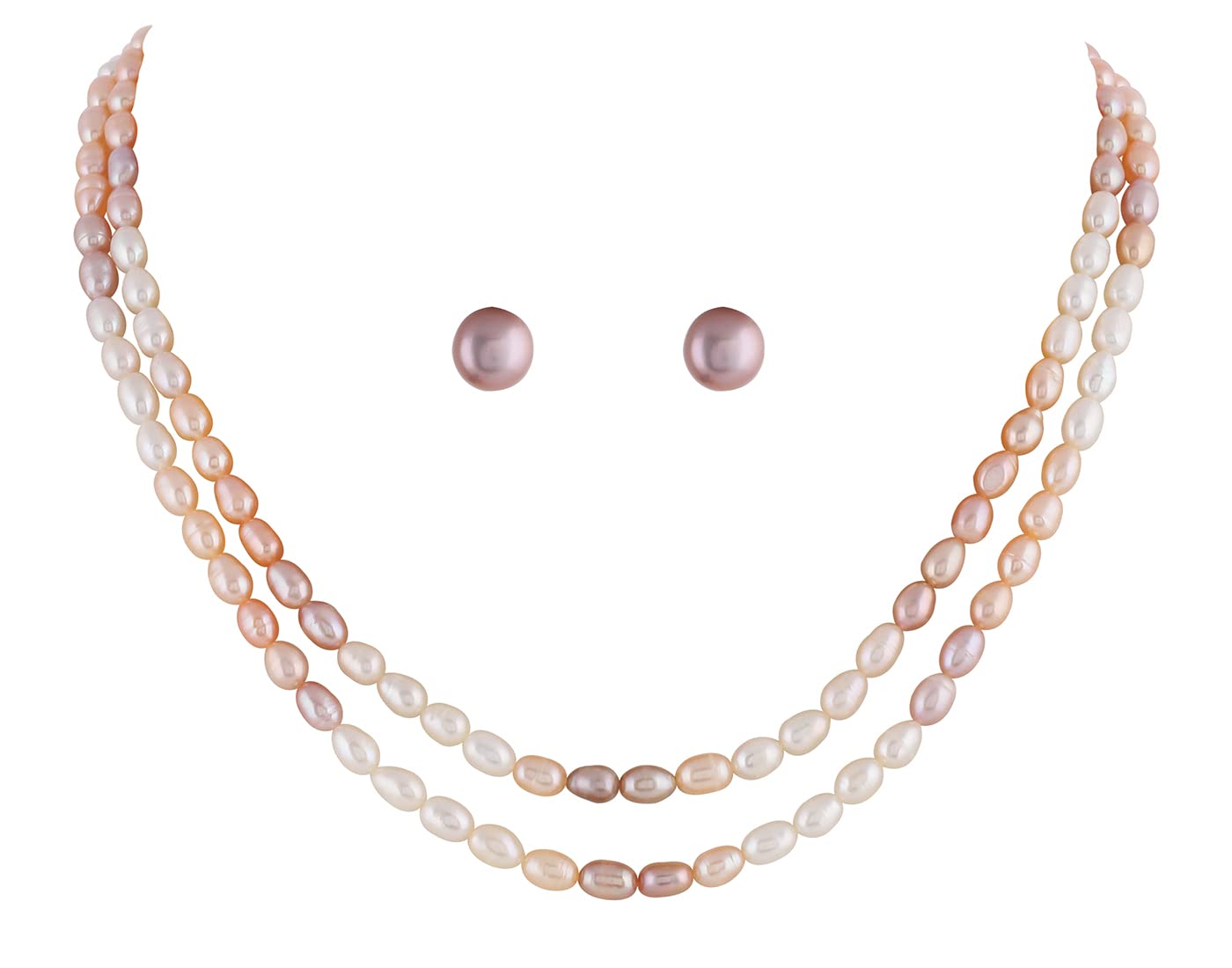 Hyderabad Jewels Natural Fresh Water Pearl Necklace Chain For Women (DOUBLE LINE) (B09JKLSDNG) Amazon Price History, Amazon Price Tracker