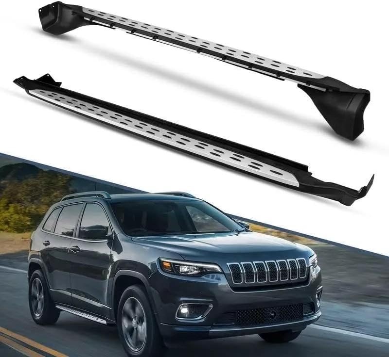 Running Boards Compatible with 2011-2021 Jeep Grand Cherokee, Truck Aluminum Side Steps L+R (Model A)