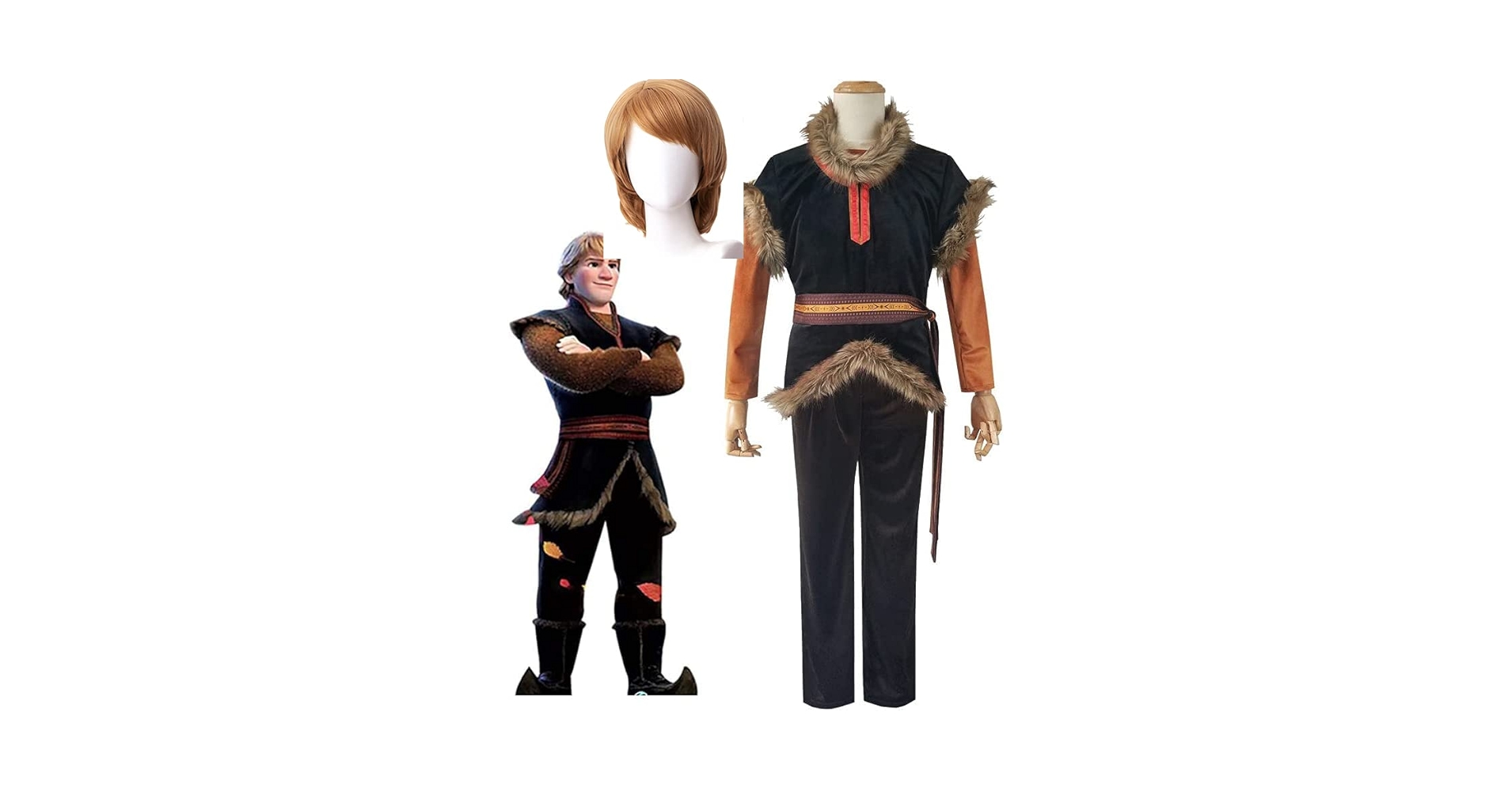 Amazon | クリストフ Kristoff コスプレ用衣装 +ウィッグ 学園祭