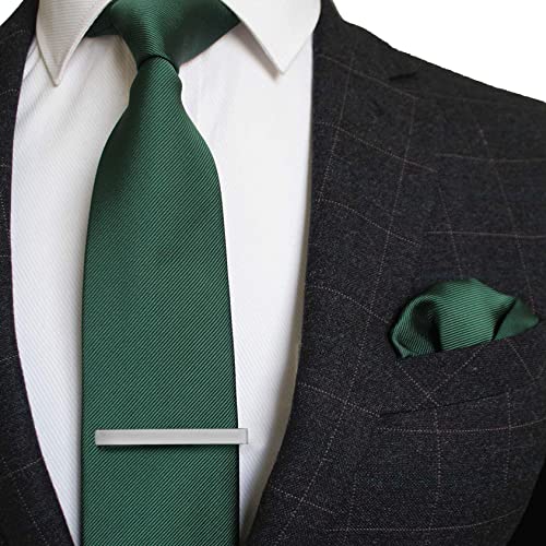 Roctee Skinny Tie Bars For Men 1.97 Inch, 3 Pack Stainless Steel Tie Clips Tacks Pins With Matte Gold Silver Black 3 Tone Suitable For Small Ties Neckties Men Jewelry Accessories For Business #TOP6