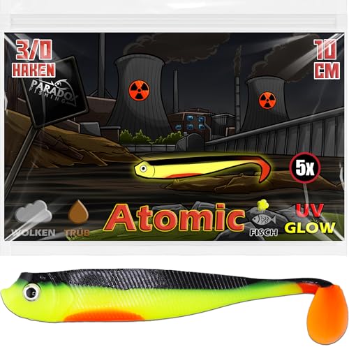 Paradox Fishing 5 szt. Atomic przynęta na sandacze 10 cm - przynęta na sandacze gumowa ryba na sandacze przynęta gumowa ryba zestaw