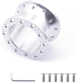 レーシングカーハブボスキット用 カーチューニング スポーツステアリングホイールスペーサーアダプター 30mm/50mm CNCアルミニウム(50MM-Silver)
