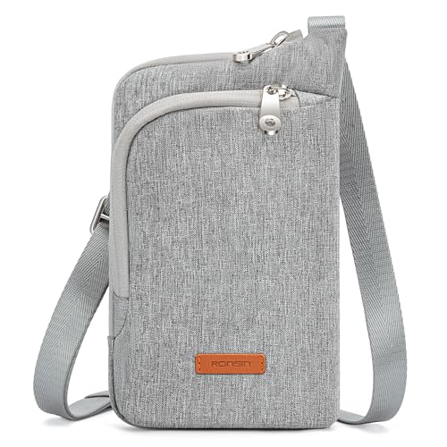 Image of RONSIN Small Anti Theft Crossbody Bags for Women Nylon Cell Phone Purses RFID Blocking Travel Purse with Locking Zipper