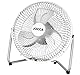Jocca - Industrieller Bodenventilator 21 cm/3 Geschwindigkeiten verstellbar/Tischventilator 20 W/Ventilator mit 3 Metallflügeln/Mit Griff/Abmessungen 28,5 * 13 * 29,5 cm