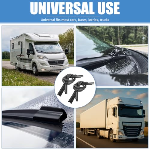 8 Stück Scheibenwischer Gummi Ersat 800mm, Scheibenwischergummi Meterware Universal, Scheibenwischer Gummi Ersatzgummi, Kompatibel Mit Allen Scheibenwischern Zerlegbar, Einfache Montage