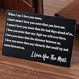 Anniversary Idea for Men Engraved Wallet Insert, Boyfriend Present, Metal Wallet Card Inserts, Mini...