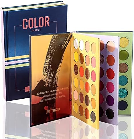 MYUANGO Highly Pigmented 72 Colors Eyeshadow Makeup Palette, Matte Shimmer Metallic Eye Shadow Pallet Long Lasting Blendable Natural Colors Make Up Eye Shadows All in One Gift Kit