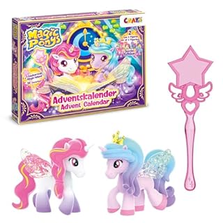 CRAZE Magic Ponys Advent Calendar 2025 – 24 Surprise Toys with Figures, Magic Wand & Accessories, Girls Toy Advent Calendar - Christmas Calendar & Countdown Calendar for Kids