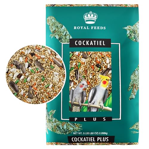 Cockatiel Plus 5 Lbs Cockatiel Bird Seed Nutrient-Rich Mixed Birdseeds Bird Food for Cockatiels Natural Mixed Seeds for Other Small Parrot Support Daily Growth Energy and Healthy Balanced Diet