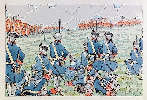 Pintura de lienzo moderna con ilustración histórica detallada de batalla francesa 60x90cm