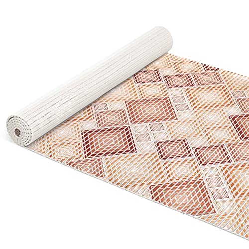 ANRO Badematte Weichschaummatte Bad- und Duschvorleger Antirutsch Badläufer Patchwork Beigebraun 100x65cm