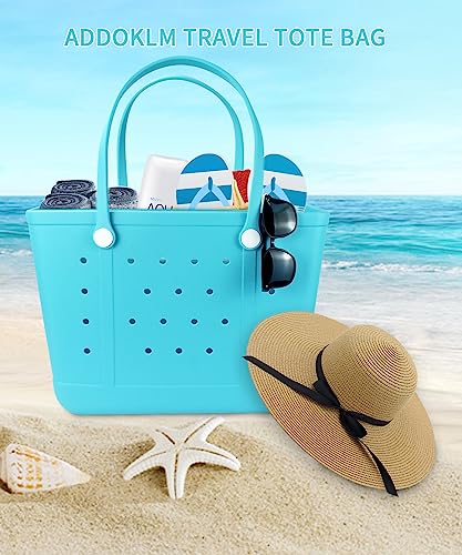 Image of Beach Bag X Large Rubber Tote Bag, Waterproof Washable Open for Women Croc Bag Hand Bag for Beach Pool Yoga